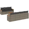 Image de vidaXL - 8-delige - Loungeset - met - kussens - poly - rattan - grijs