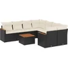 Image de vidaXL - 9-delige - Loungeset - met - kussens - poly - rattan - zwart