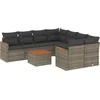 Image de vidaXL - 9-delige - Loungeset - met - kussens - poly - rattan - grijs