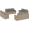 Image de vidaXL - 12-delige - Loungeset - met - kussens - poly - rattan - beige