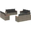 Image de vidaXL - 12-delige - Loungeset - met - kussens - poly - rattan - grijs