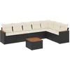 Image de vidaXL - 8-delige - Loungeset - met - kussens - poly - rattan - zwart