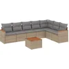 Image de vidaXL - 8-delige - Loungeset - met - kussens - poly - rattan - beige