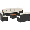 Image de vidaXL - 9-delige - Loungeset - met - kussens - poly - rattan - zwart