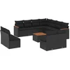 Image de vidaXL - 12-delige - Loungeset - met - kussens - poly - rattan - zwart