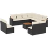 Image de vidaXL - 12-delige - Loungeset - met - kussens - poly - rattan - zwart