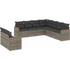Image de vidaXL - 9-delige - Loungeset - met - kussens - poly - rattan - grijs