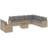 Image de vidaXL - 11-delige - Tuinset - met - kussens - poly - rattan - beige