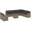 Image de vidaXL - 11-delige - Loungeset - met - kussens - poly - rattan - grijs