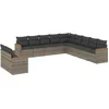 Image de vidaXL - 11-delige - Loungeset - met - kussens - poly - rattan - grijs