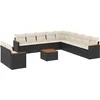Image de vidaXL - 12-delige - Loungeset - met - kussens - poly - rattan - zwart