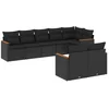 Image de vidaXL - 8-delige - Loungeset - met - kussens - poly - rattan - zwart