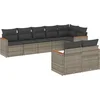 Image de vidaXL - 8-delige - Loungeset - met - kussens - poly - rattan - grijs