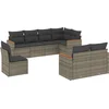 Image de vidaXL - 8-delige - Loungeset - met - kussens - poly - rattan - grijs