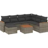 Image de vidaXL - 8-delige - Loungeset - met - kussens - poly - rattan - grijs