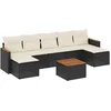 Image de vidaXL - 8-delige - Loungeset - met - kussens - poly - rattan - zwart