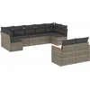 Image de vidaXL - 9-delige - Loungeset - met - kussens - poly - rattan - grijs
