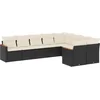 Image de vidaXL - 9-delige - Loungeset - met - kussens - poly - rattan - zwart
