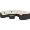 Image de vidaXL - 11-delige - Loungeset - met - kussens - poly - rattan - zwart
