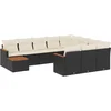 Image de vidaXL - 11-delige - Loungeset - met - kussens - poly - rattan - zwart