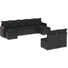 Image de vidaXL - 9-delige - Loungeset - met - kussens - poly - rattan - zwart