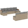 Image de vidaXL - 10-delige - Loungeset - met - kussens - poly - rattan - beige