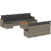 Image de vidaXL - 11-delige - Loungeset - met - kussens - poly - rattan - grijs