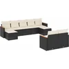 Image de vidaXL - 9-delige - Loungeset - met - kussens - poly - rattan - zwart