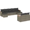 Image de vidaXL - 9-delige - Loungeset - met - kussens - poly - rattan - grijs
