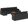 Image de vidaXL - 11-delige - Loungeset - met - kussens - poly - rattan - zwart