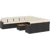 Image de vidaXL - 12-delige - Loungeset - met - kussens - poly - rattan - zwart