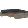Image de vidaXL - 12-delige - Loungeset - met - kussens - poly - rattan - grijs