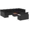 Image de vidaXL - 13-delige - Loungeset - met - kussens - poly - rattan - zwart