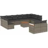 Image de vidaXL - 13-delige - Loungeset - met - kussens - poly - rattan - grijs