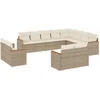 Image de vidaXL - 12-delige - Loungeset - met - kussens - poly - rattan - beige