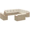 Image de vidaXL - 13-delige - Loungeset - met - kussens - poly - rattan - beige