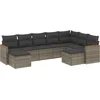 Image de vidaXL - 9-delige - Loungeset - met - kussens - poly - rattan - grijs