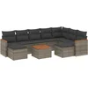 Image de vidaXL - 10-delige - Loungeset - met - kussens - poly - rattan - grijs