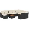 Image de vidaXL - 11-delige - Loungeset - met - kussens - poly - rattan - zwart