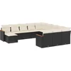 Image de vidaXL - 12-delige - Loungeset - met - kussens - poly - rattan - zwart