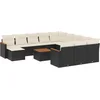 Image de vidaXL - 13-delige - Loungeset - met - kussens - poly - rattan - zwart