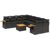 Image de vidaXL - 9-delige - Loungeset - met - kussens - poly - rattan - zwart
