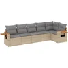 Image de vidaXL - 6-delige - Loungeset - met - kussens - poly - rattan - beige