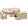 Image de vidaXL - 9-delige - Loungeset - met - kussens - poly - rattan - beige