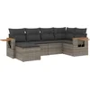 Image de vidaXL - 6-delige - Loungeset - met - kussens - poly - rattan - grijs