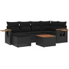 Image de vidaXL - Patio - Sofa - Set - 7-zits - Black