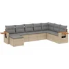 Image de vidaXL - 8-delige - Loungeset - met - kussens - poly - rattan - beige