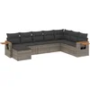 Image de vidaXL - 8-delige - Loungeset - met - kussens - poly - rattan - grijs