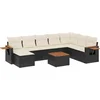 Image de vidaXL - 9-delige - Loungeset - met - kussens - poly - rattan - zwart