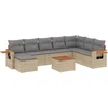 Image de vidaXL - 9-delige - Loungeset - met - kussens - poly - rattan - beige